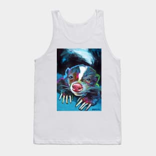 Colorful Skunk Design Tank Top